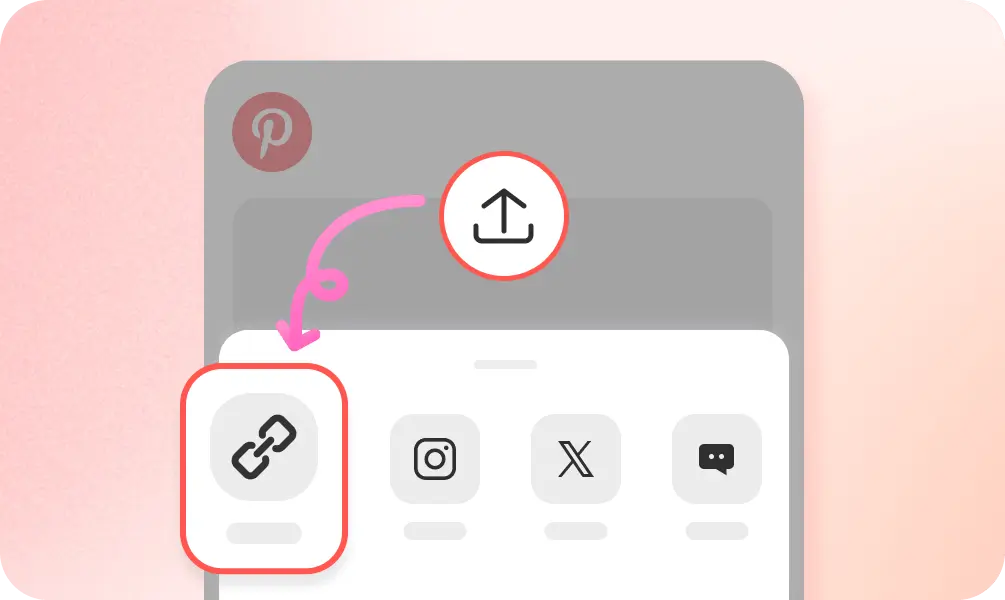 Copy the Pinterest video link
